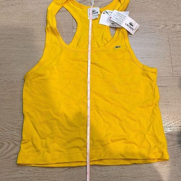 NWT Lacoste women’s yellow tank top size 40 / medium - Picture 4 of 5
